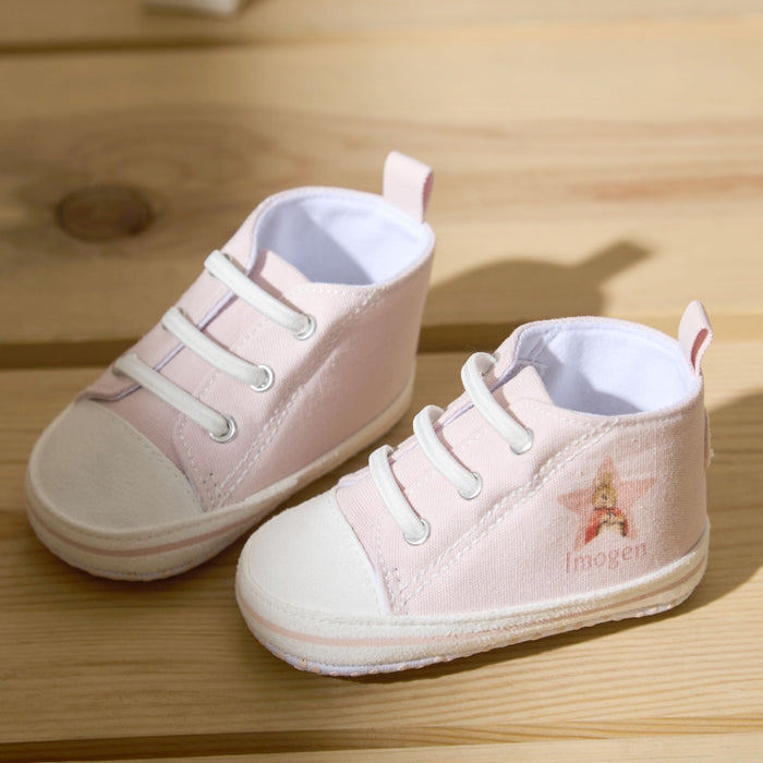 Personalised Flopsy Bunny Baby High Top Trainers