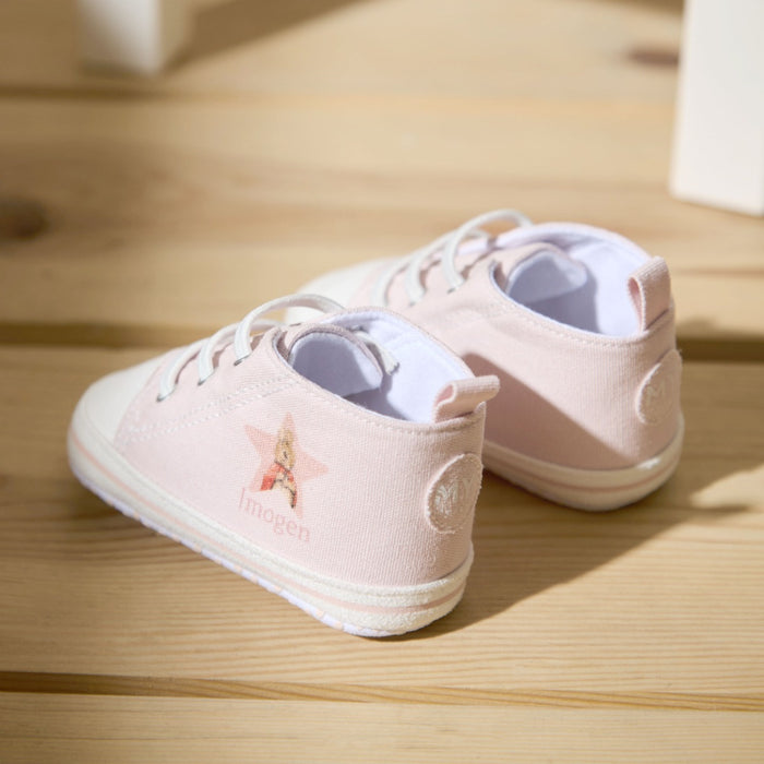 Personalised Flopsy Bunny Baby High Top Trainers