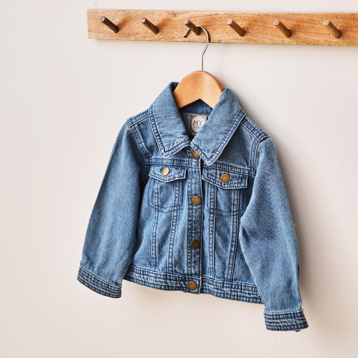 Personalised Floral Design Children's Denim Jacket