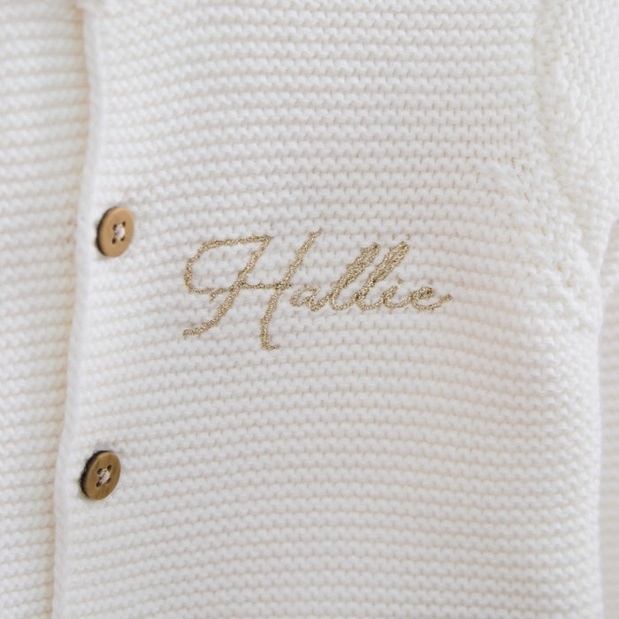 Personalised Floral Flower Girl Lightweight Cardigan