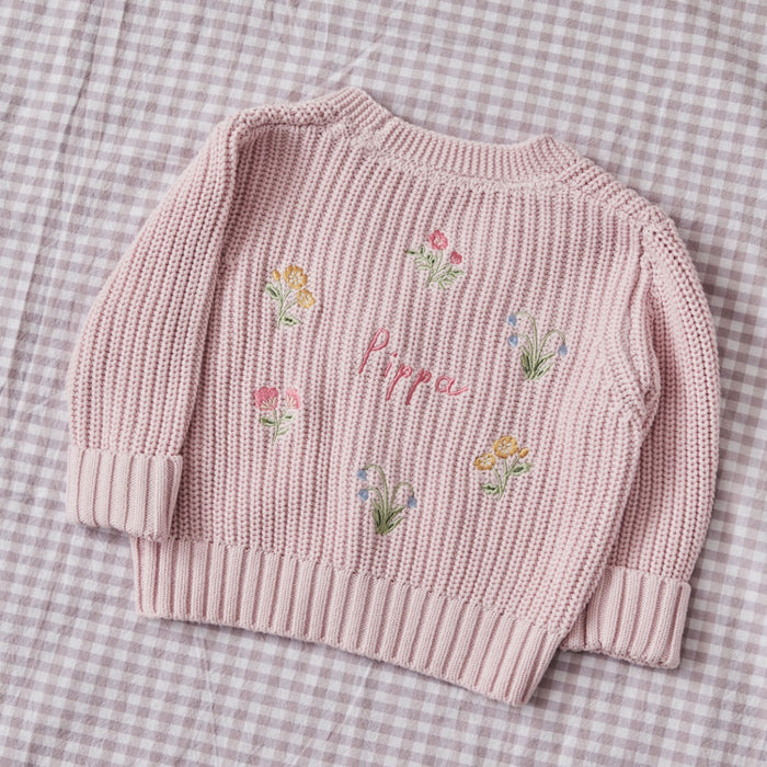 Personalised Floral Pink Cardigan