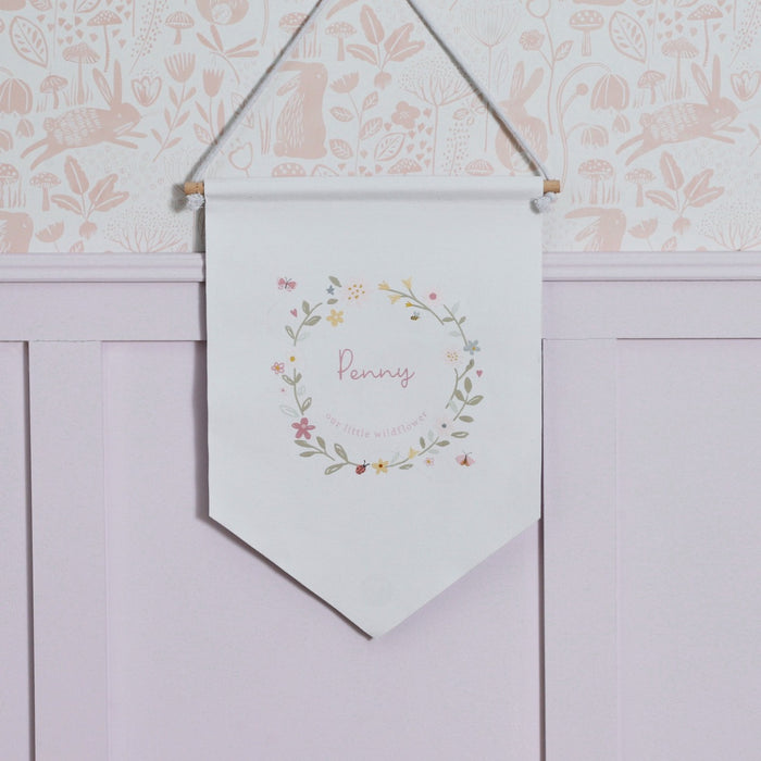 Personalised Floral Wreath Wall Hanging