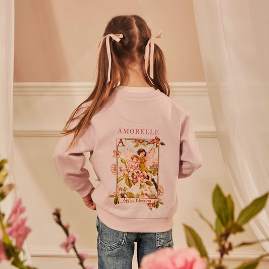 Personalised Flower Fairies™ Back Design Pink Sweatshirt