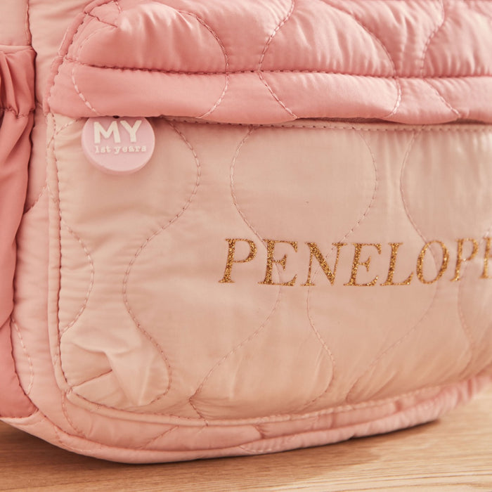 Personalised Flower Fairies™ Embroidered Pink Quilted Medium Backpack