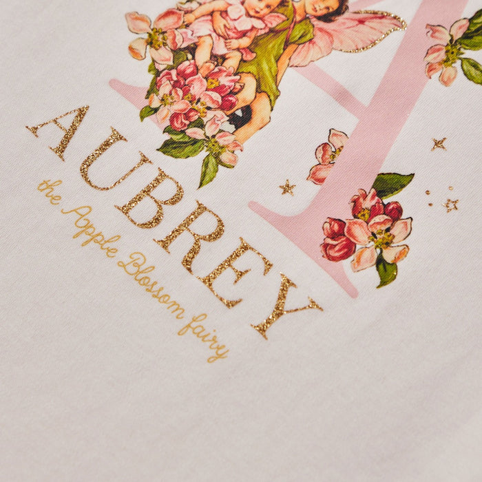 Personalised Flower Fairies Initial Pink T-Shirt