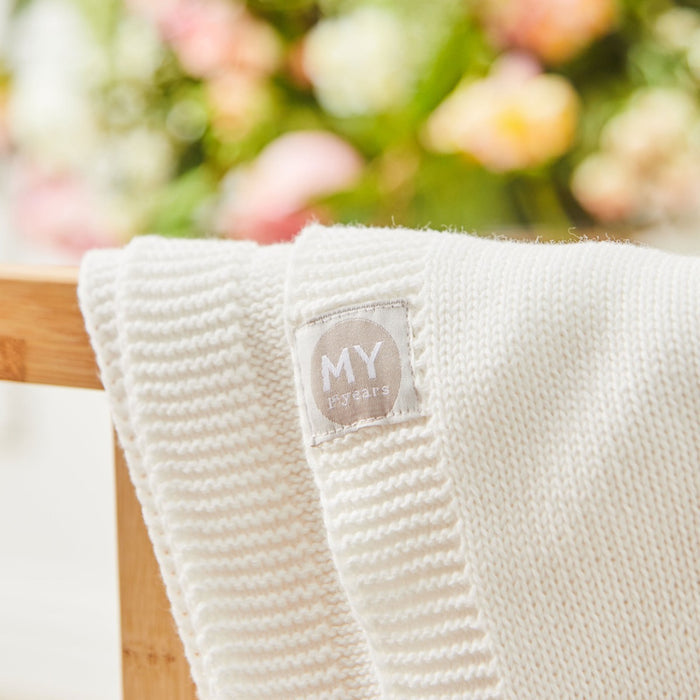 Personalised Flower Fairies™ Ivory Knitted Shawl