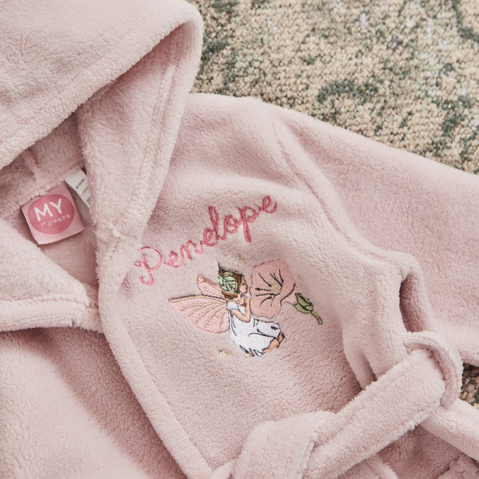 Personalised Flower Fairies™ Pink Fleece Robe