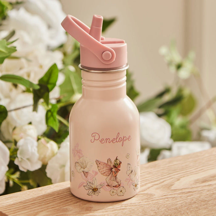 Personalised Flower Fairies™ Pink Water Bottle