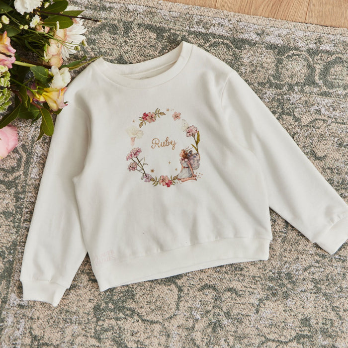 Personalised Flower Fairies™ Wreath Ecru Sweatshirt