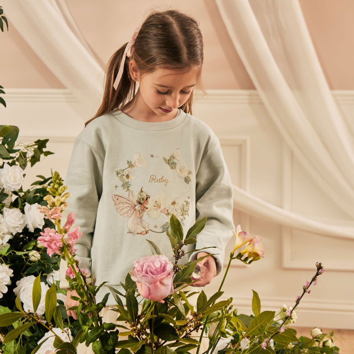 Personalised Flower Fairies™ Wreath Sage Sweatshirt