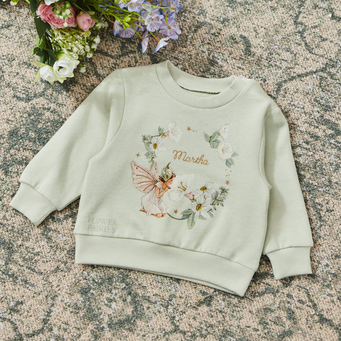 Personalised Flower Fairies™ Wreath Sage Sweatshirt