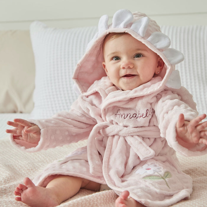 Personalised Flower Fleece Robe