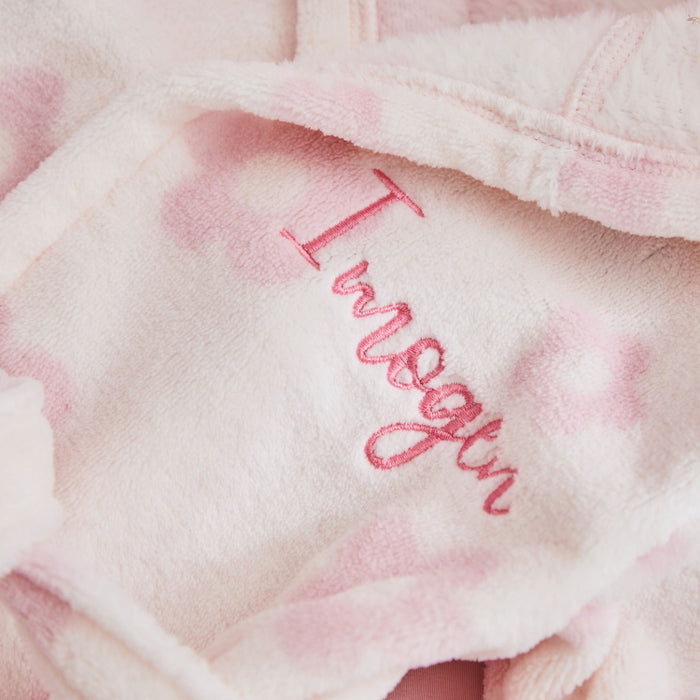 Personalised Flower Fleece Robe