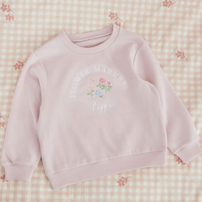 Personalised Flower Market Pink Sweater