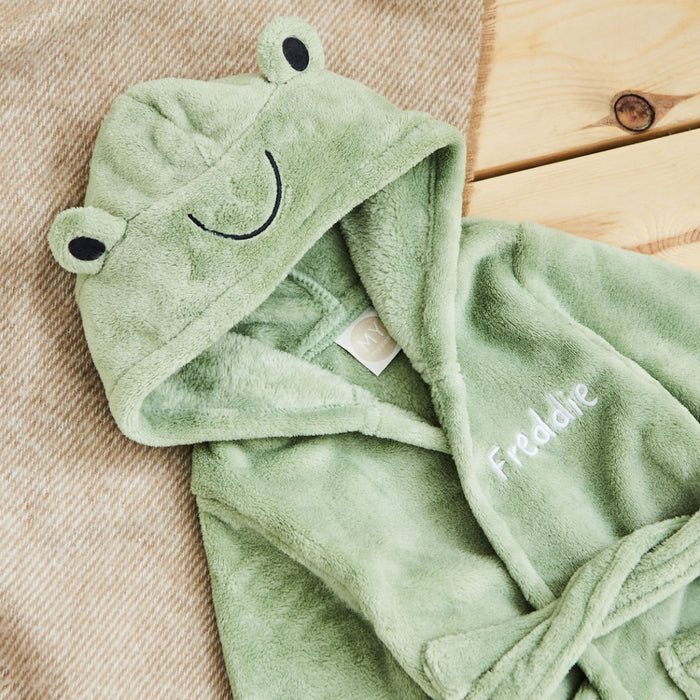 Personalised Frog Fleece Robe