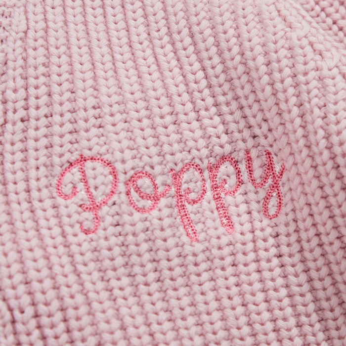 Personalised Front Name Pink Cardigan