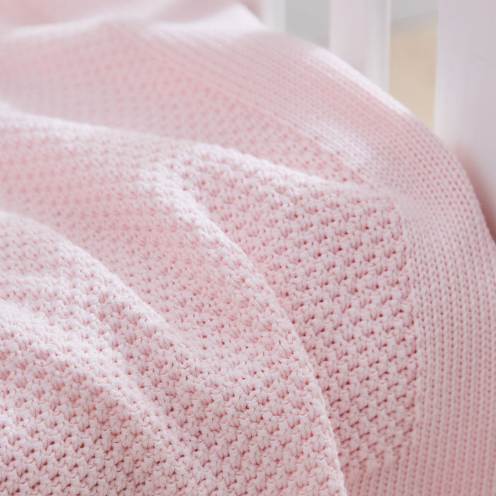 Personalised Fruit Design Light Pink Baby Shawl