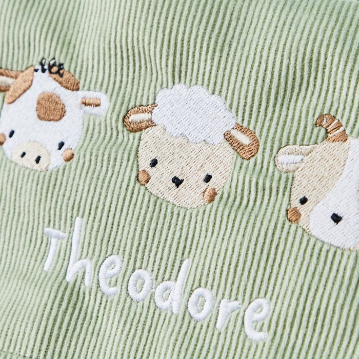Personalised Fun On The Farm Sage Bean Bag Chair