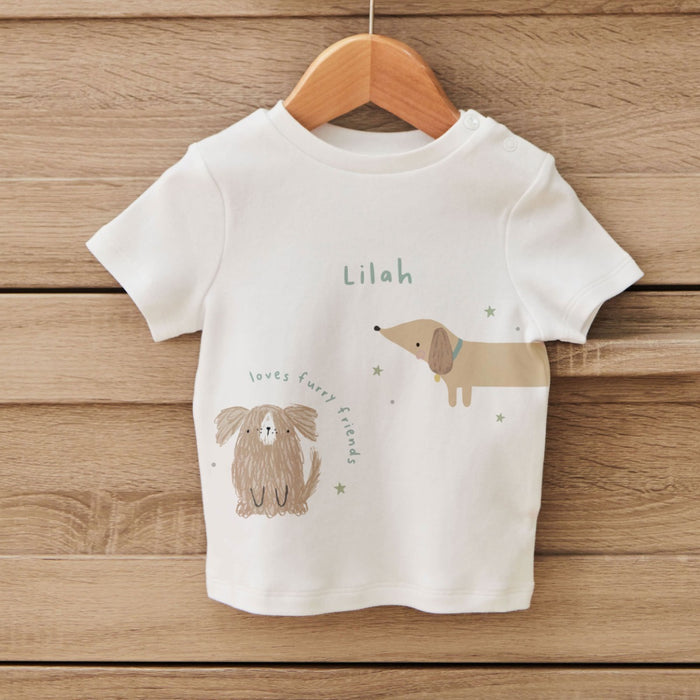 Personalised Furry Friends White T-Shirt