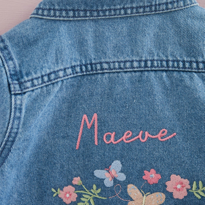 Personalised Garden Secrets Butterfly Denim Jacket