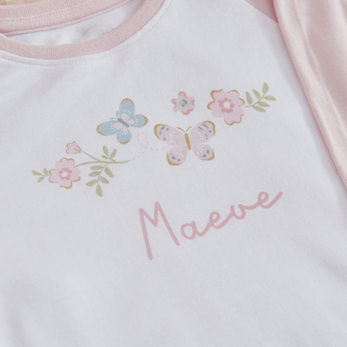 Personalised Garden Secrets Butterfly Pink Pyjamas