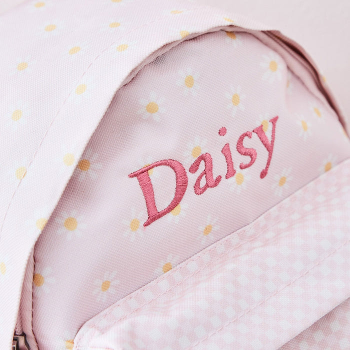 Personalised Gingham Floral Classic Mini Backpack
