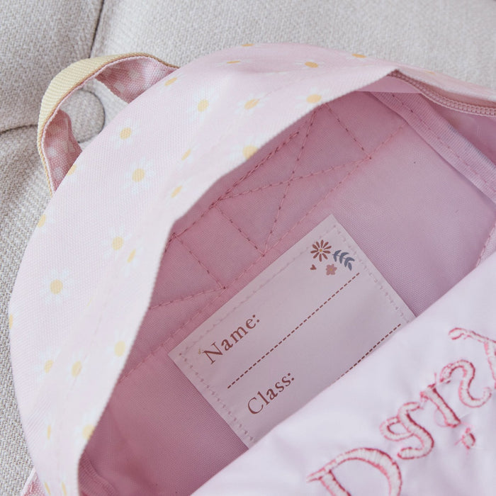 Personalised Gingham Floral Classic Mini Backpack