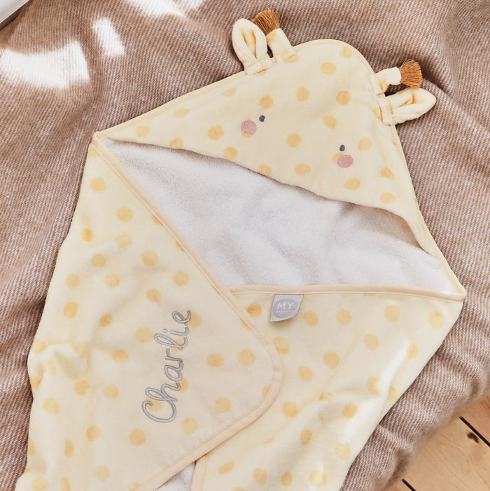 Personalised Giraffe Hooded Towel