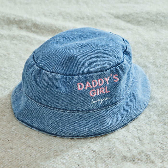 Personalised Girls' Family Denim Bucket Hat