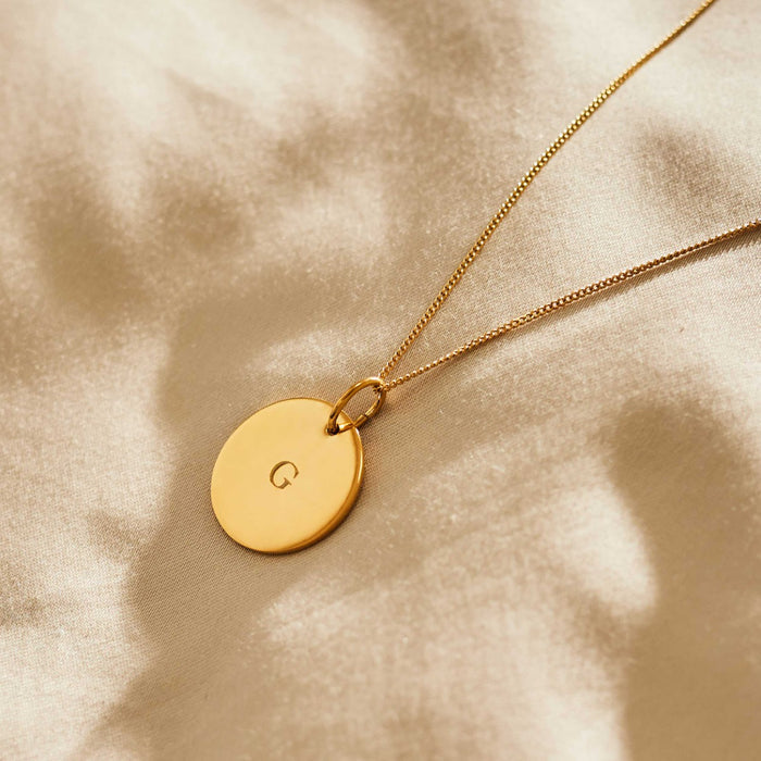 Personalised Gold-Plated Disc Necklace
