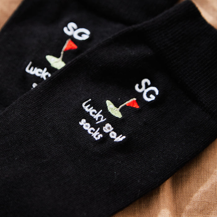 Personalised Golfer Black Socks by Made Yours