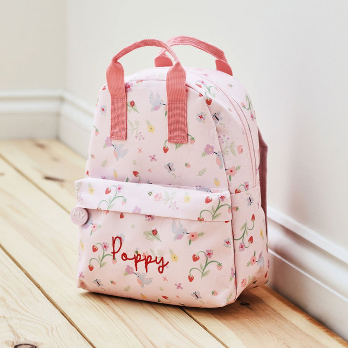 Personalised Grab Handle Fruit Print Mini Backpack