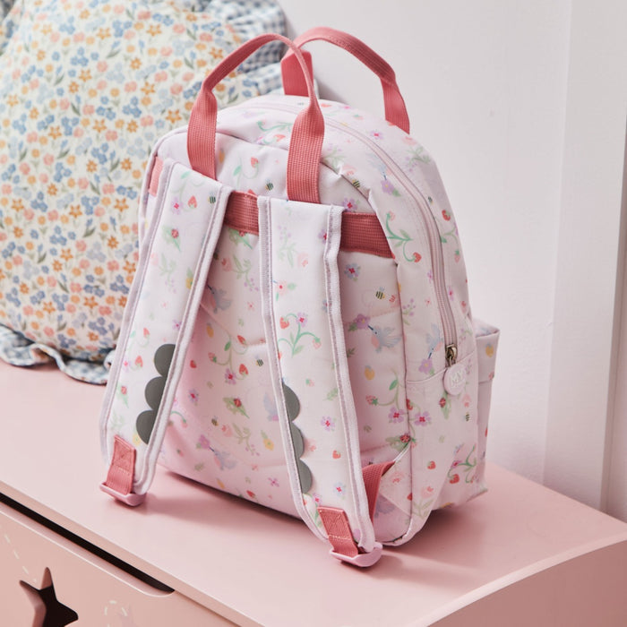 Personalised Grab Handle Medium Fruit Floral Backpack