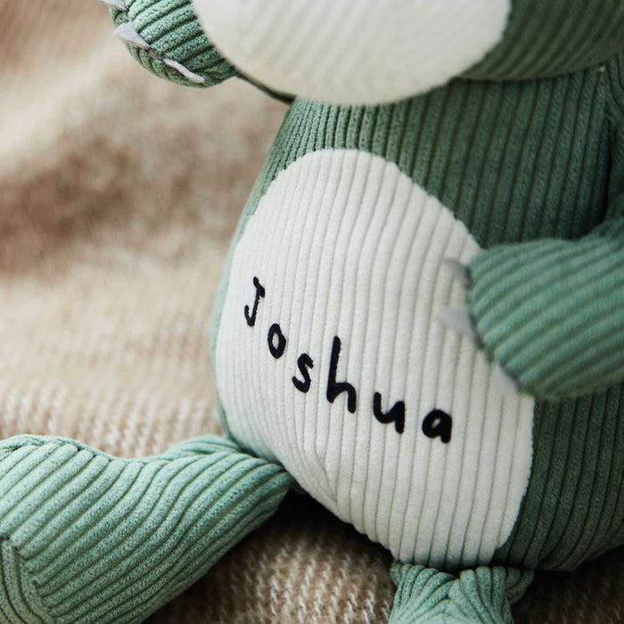 Personalised Green Cord Dragon Soft Toy