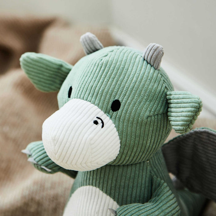 Personalised Green Cord Dragon Soft Toy