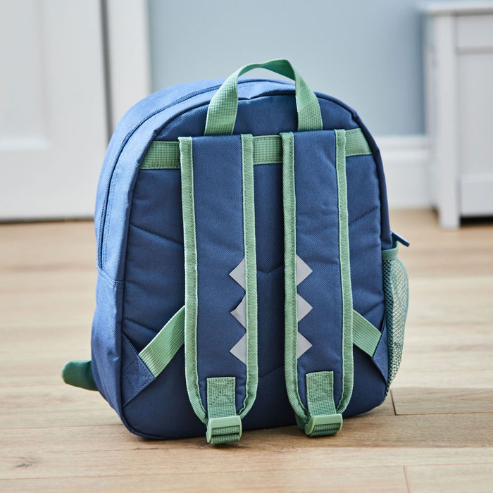 Personalised Green Dinosaur Medium Backpack