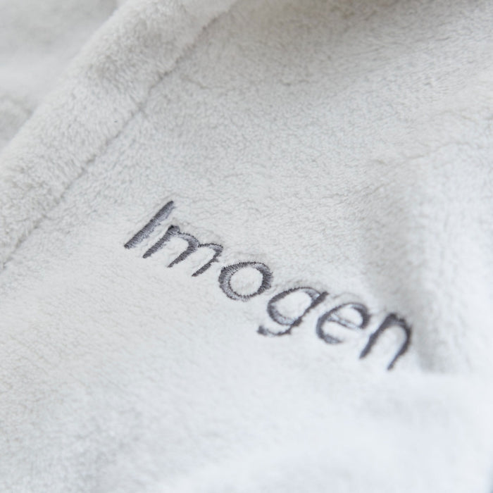 Personalised Grey Fleece Robe with Ears