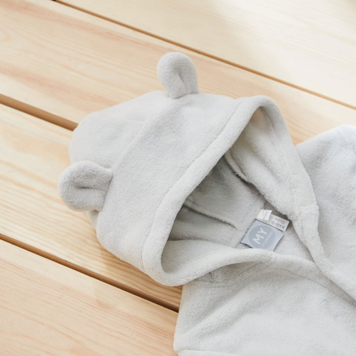 Personalised Grey Fleece Robe with Ears