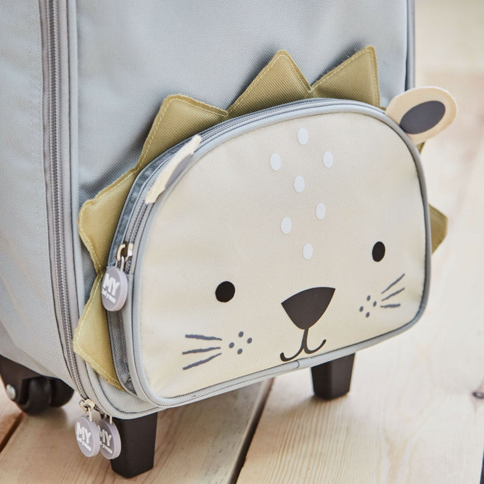 Personalised Grey Lion Suitcase