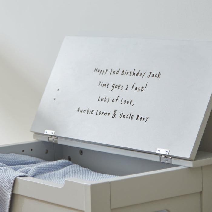 Personalised Grey On The Move Toy Box