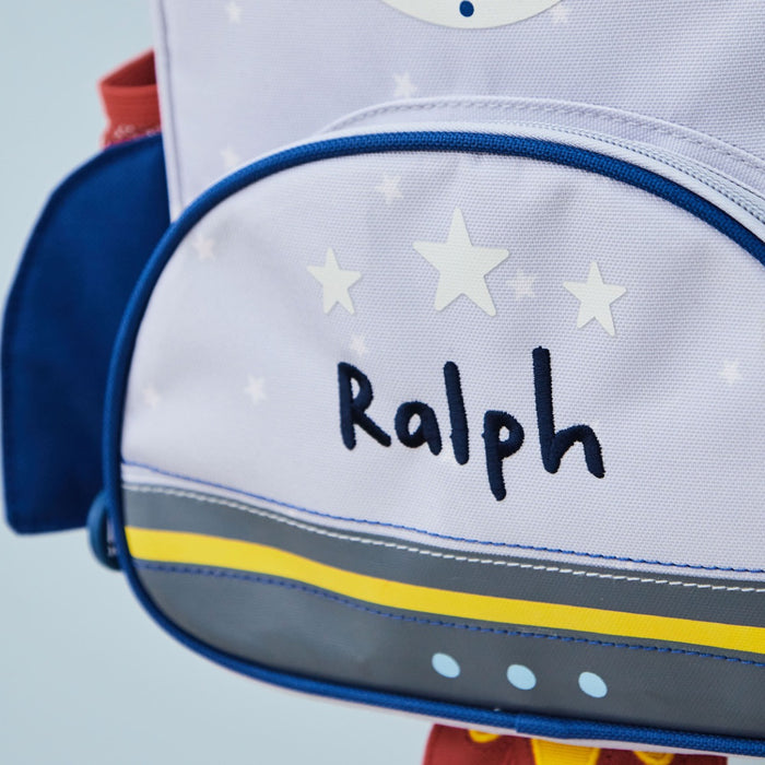 Personalised Grey Rocket Mini Backpack