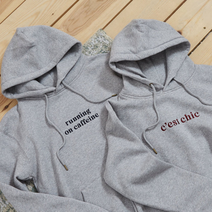 Personalised Grey Slogan Hoodie