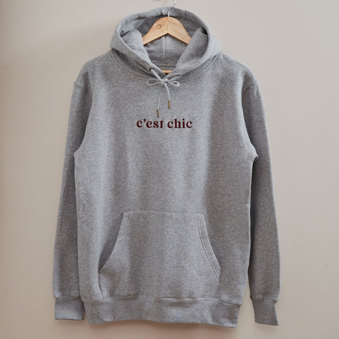 Personalised Grey Slogan Hoodie
