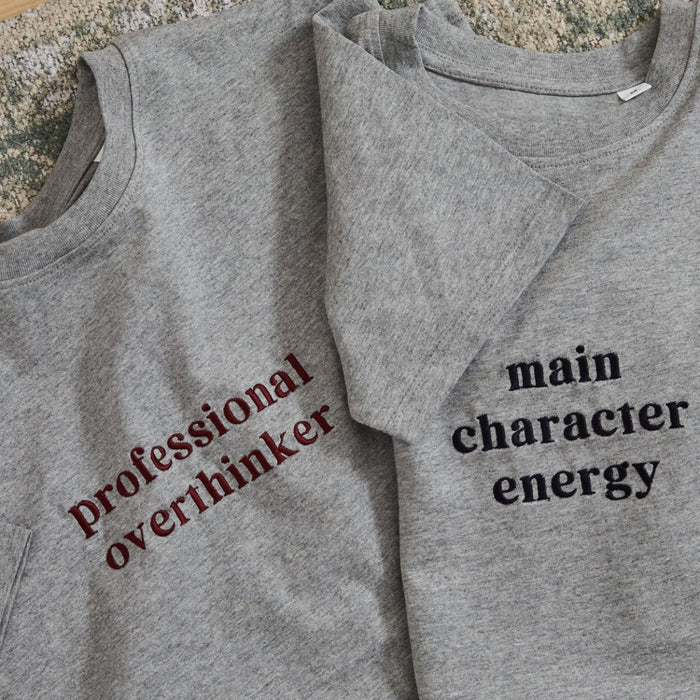 Personalised Grey Slogan T Shirt