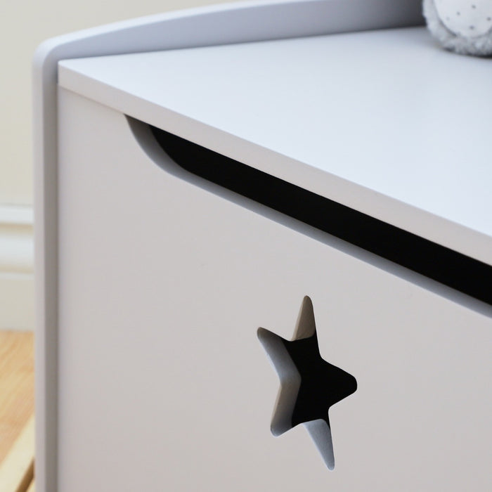 Personalised Grey Star Design Toy Box