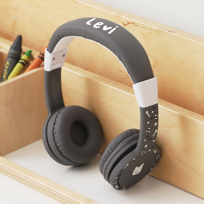 Personalised Grey Tonies Foldable Headphones