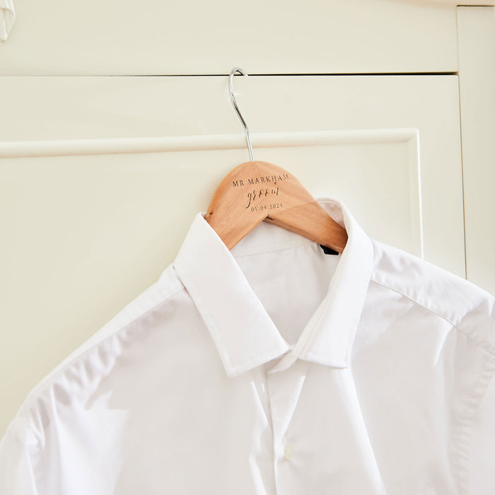 Personalised Groom Wooden Hanger