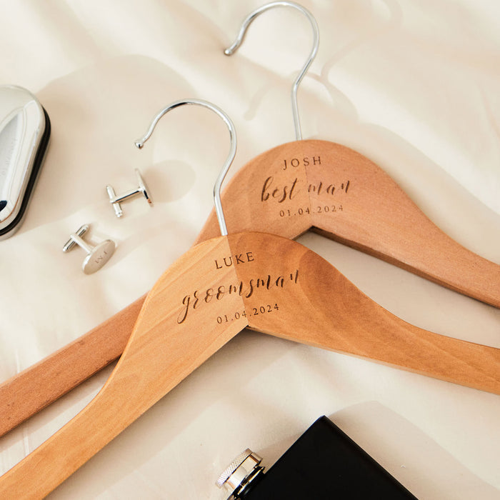 Personalised Groomsman Wooden Hanger