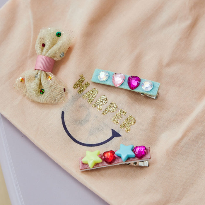 Personalised Heart and Star Hair Gift Set