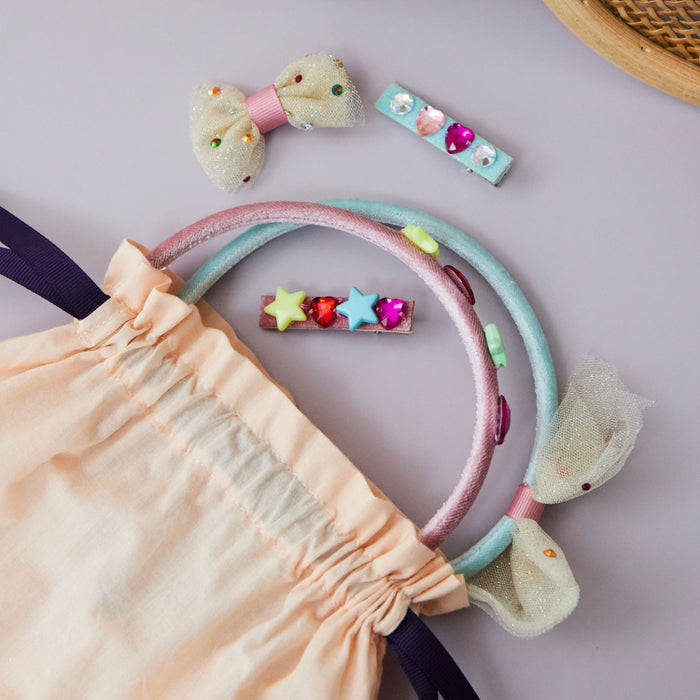 Personalised Heart and Star Hair Gift Set